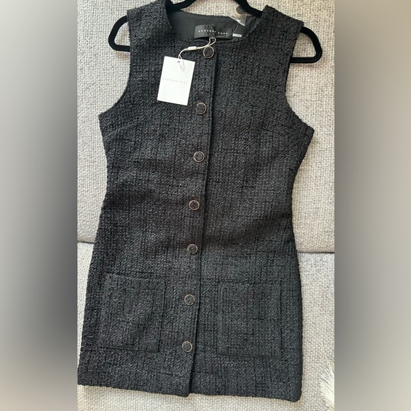 Endless Rose Sleeveless Tweed Mini black Dress, Size M, Brand New w/Tag - Picture 14 of 14